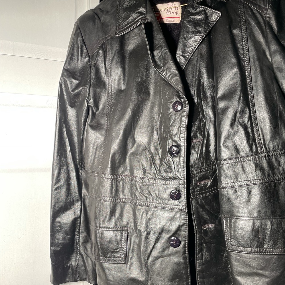 (🎁Men’s Black Leather Coat🎁